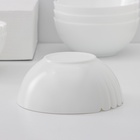 Салатники Luminarc Lotusia, 1 л, d=18 см, набор 6 шт., стеклокерамика, белые - Фото 4