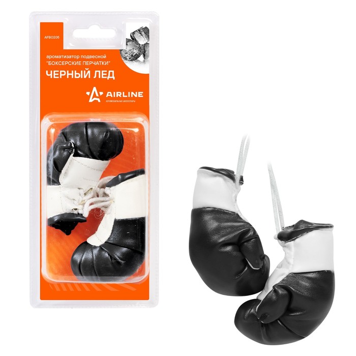 Ароматизатор подвесной Airline «Боксёрские перчатки», аромат чёрный лёд - Фото 1