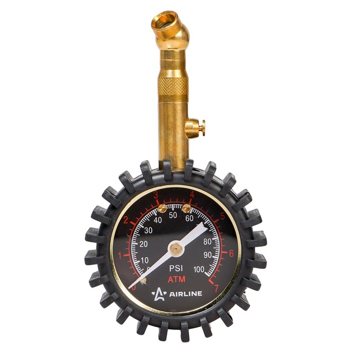 Манометр стрелочный Airline PRO, 7 АТМ, d=50 мм, с клапаном сброса - Фото 1