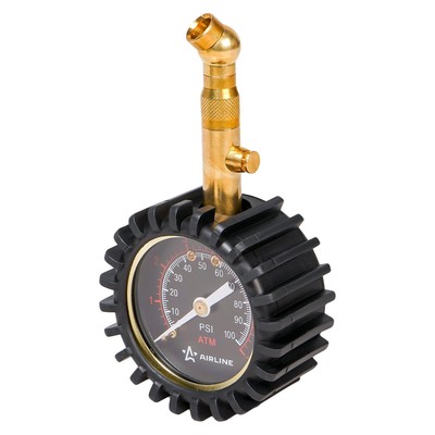 Манометр стрелочный Airline PRO, 7 АТМ, d=50 мм, с клапаном сброса