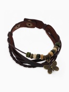 Браслет кожа «Бабочка малая» хиппи, коричневый, L=22.5 см - Фото 4