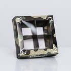 Коробка для 4 конфеты, «Камуфляж» 12.6×12.6×3.5 см - Фото 1