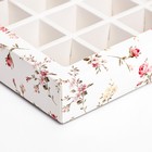 Коробка для 12 конфет «Цветы» 19×15×3.6 см - Фото 3