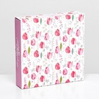Коробка для 16 конфет, «8 марта» 17.7×17.7×3.8 см - Фото 2