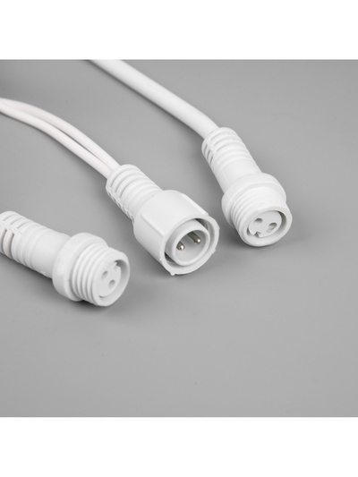 Гирлянда «Нить» 10 м, IP65, УМС, белая каучуковая нить, 100 LED, свечение тёплое белое, 220 В
