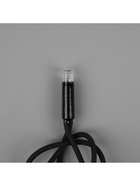 Гирлянда «Нить» 10 м, IP65, УМС, тёмная каучуковая нить, 100 LED, свечение тёплое белое, мерцание, 220 В - фото 7103139