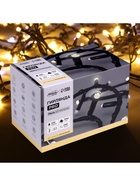 Гирлянда «Нить» 10 м, IP65, УМС, тёмная каучуковая нить, 100 LED, свечение тёплое белое, мерцание, 220 В - фото 7103142