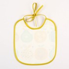 Нагрудник из нетканого полотна с ПВХ покрытием «Яблоки», зеленый, 20×22 см - Фото 3