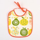 Нагрудник из нетканого полотна с ПВХ покрытием «Яблоки», красный, голубой, р-р. 20×22 см - Фото 2