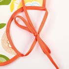 Нагрудник из нетканого полотна с ПВХ покрытием «Яблоки», красный, голубой, р-р. 20×22 см - Фото 4