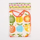 Нагрудник из нетканого полотна с ПВХ покрытием «Яблоки», красный, голубой, р-р. 20×22 см - Фото 5