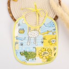 Нагрудник из нетканого полотна с ПВХ покрытием «Мультики», голубой, р-р. 20×22 см - Фото 1