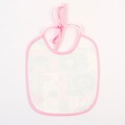 Нагрудник из нетканого полотна с ПВХ покрытием «Мультики», цвет розовый, р-р. 20х22см - Фото 3