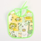 Нагрудник из нетканого полотна с ПВХ покрытием «Мультики», зеленый, р-р. 20×22 см - Фото 2