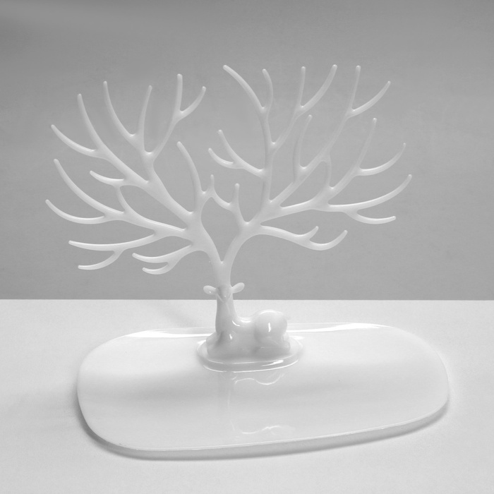 Подставка универсальная «Олень ветвистый», 17×10.2×14.5 см, прямоугольное основание, белая - Фото 1