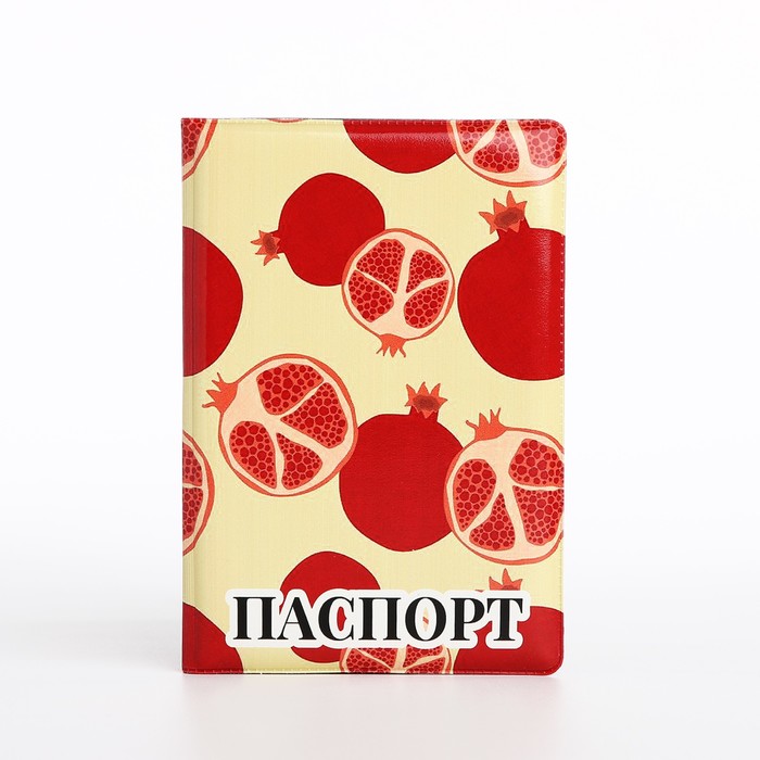 Обложка для паспорта, цвет жёлтый/красный