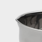 Миска из нержавеющей стали, 2 л, 22×19×11,5 см, с противоскользящим дном и мерной шкалой, силиконовая ручка - Фото 5