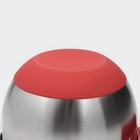 Миска из нержавеющей стали, 2 л, 22×19×11,5 см, с противоскользящим дном и мерной шкалой, силиконовая ручка - Фото 7