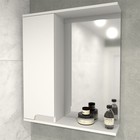 Шкаф-зеркало Леон 60, левый, цвет белый, 15 х 60 х 70 - Фото 1