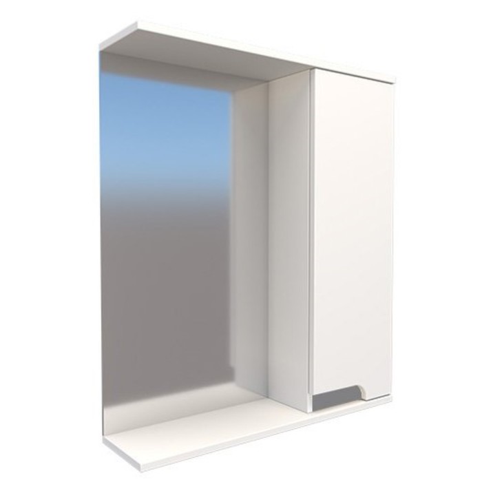 Зеркало - шкаф «Леон 60», правый, 150×600×700 мм, цвет серый