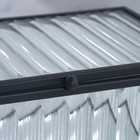 Органайзер для хранения «Ribbed», 1 секция, с крышкой, стеклянный, с зеркальным основанием, 14,5 × 8,5 см, цвет прозрачный/чёрный - фото 23493186