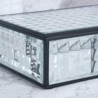 Органайзер для хранения «Square», 1 секция, с крышкой, стеклянный, с зеркальным основанием, 20 × 16 см, цвет прозрачный/чёрный - Фото 7
