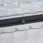 Органайзер для хранения «Square», 1 секция, с крышкой, стеклянный, с зеркальным основанием, 25 × 17,5 см, цвет прозрачный/чёрный - фото 23338274