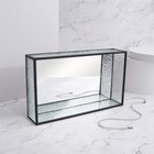 Органайзер для хранения «Wet Glass», 1 секция, стеклянный, с зеркальным основанием, 24 × 14 см, цвет прозрачный/чёрный - Фото 4