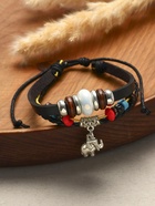 Браслет кожа «Хиппи» индийский слон, цветной, d=6 см - Фото 3