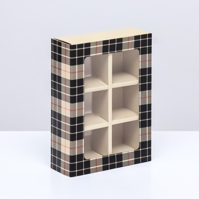 Коробка для 6 конфет «Мужской» 13.7×9.8×3.8 см