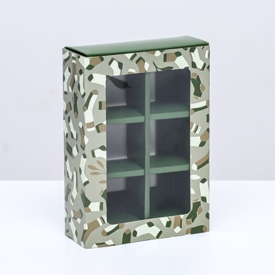 Коробка для конфет 6 шт., «23 Февраля» 13.7×9.8×3.8 см