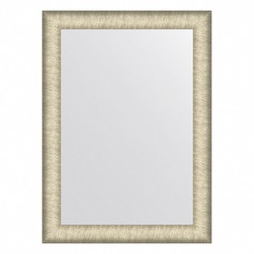 Зеркало Evoform в багетной раме, 59 мм, 53х73 см, цвет брашированное серебро
