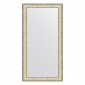 Зеркало Evoform в багетной раме, 59 мм, 53х103 см, цвет брашированное серебро