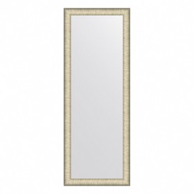 Зеркало Evoform в багетной раме, 59 мм, 53х143 см, цвет брашированное серебро