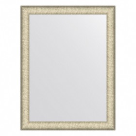 Зеркало Evoform в багетной раме, 59 мм, 63х83 см, цвет брашированное серебро