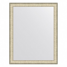 Зеркало Evoform в багетной раме, 59 мм, 73х93 см, цвет брашированное серебро