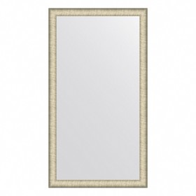 Зеркало Evoform в багетной раме, 59 мм, 73х133 см, цвет брашированное серебро