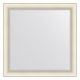 Зеркало Evoform в багетной раме, 60 мм, 64х64 см, цвет белый с серебром