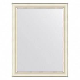 Зеркало Evoform в багетной раме, 60 мм, 64х84 см, цвет белый с серебром
