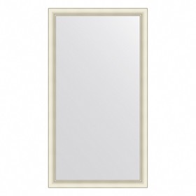 Зеркало Evoform в багетной раме, 60 мм, 74х134 см, цвет белый с серебром