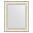 Зеркало Evoform в багетной раме, 60 мм, 41х51 см, цвет белый с серебром - фото 301053289
