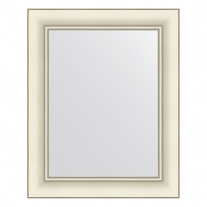 Зеркало Evoform в багетной раме, 60 мм, 41х51 см, цвет белый с серебром - Фото 1