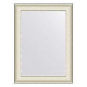 Зеркало Evoform в багетной раме, 78 мм, 58х78 см, цвет белая кожа с хромом