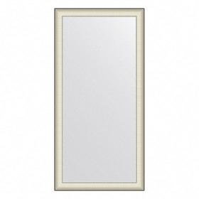 Зеркало Evoform в багетной раме, 78 мм, 78х158 см, цвет белая кожа с хромом
