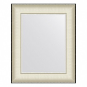 Зеркало Evoform в багетной раме, 78 мм, 44х54 см, цвет белая кожа с хромом