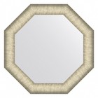 Зеркало Evoform в багетной раме, 59 мм, 50х50 см, цвет брашированное серебро - фото 301053417