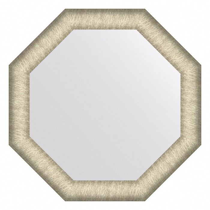 Зеркало Evoform в багетной раме, 59 мм, 55х55 см, цвет брашированное серебро - Фото 1