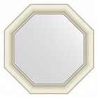 Зеркало Evoform в багетной раме, 60 мм, 51х51 см, цвет белый с серебром - фото 301053453