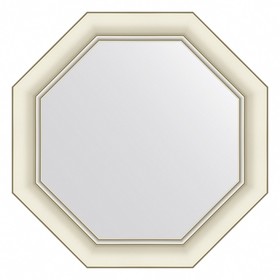 Зеркало Evoform в багетной раме, 60 мм, 51х51 см, цвет белый с серебром