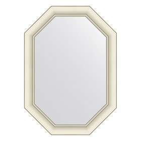 Зеркало Evoform в багетной раме, 60 мм, 51х71 см, цвет белый с серебром